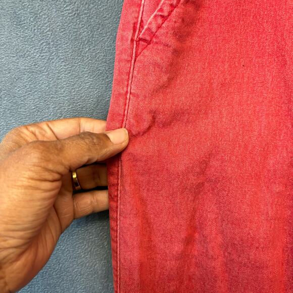 Blue Topic Denim Joggers Red Stretchy Waist Drawstring Womens Medium Streetwear - Picture 3 of 13